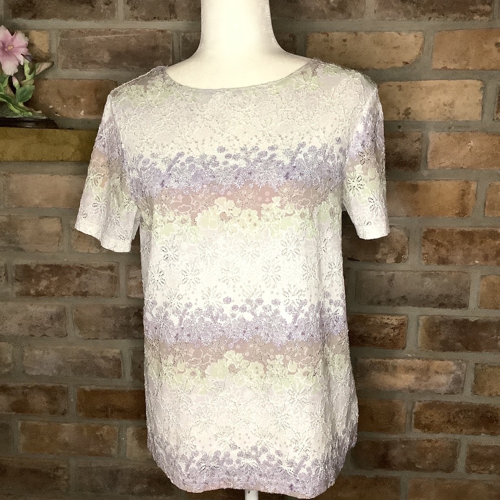 WILLOW RIDGE Vintage Embroidered Ombré Top 100